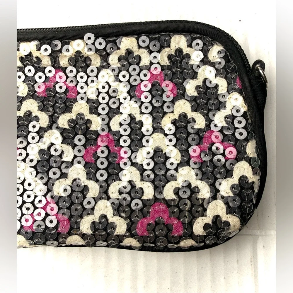 Vera Bradley Shimmer Sequins Wristlet Clutch Purse In‎ 